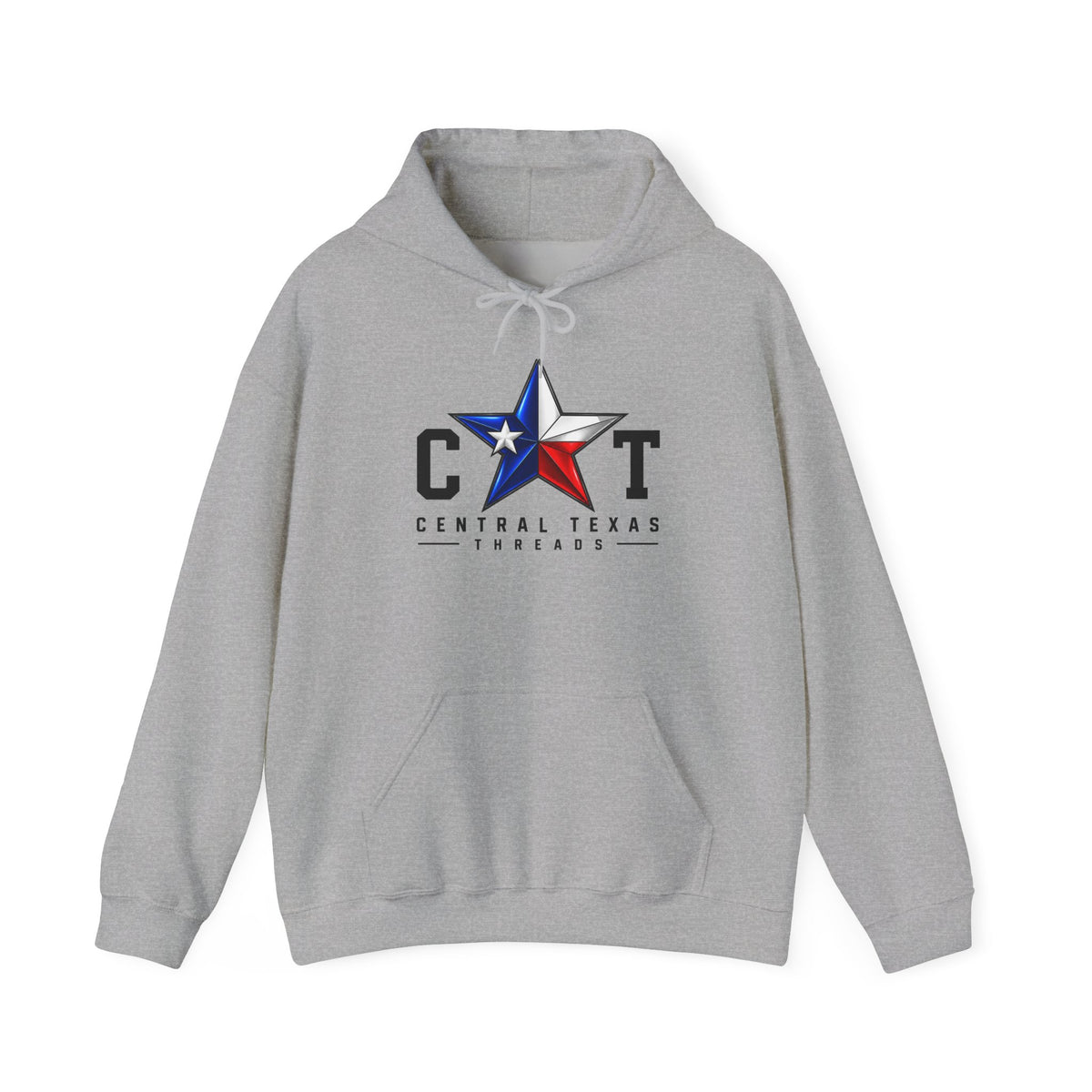 Central Texas Threads Hoodie (Jesus In Clouds) White/Grey