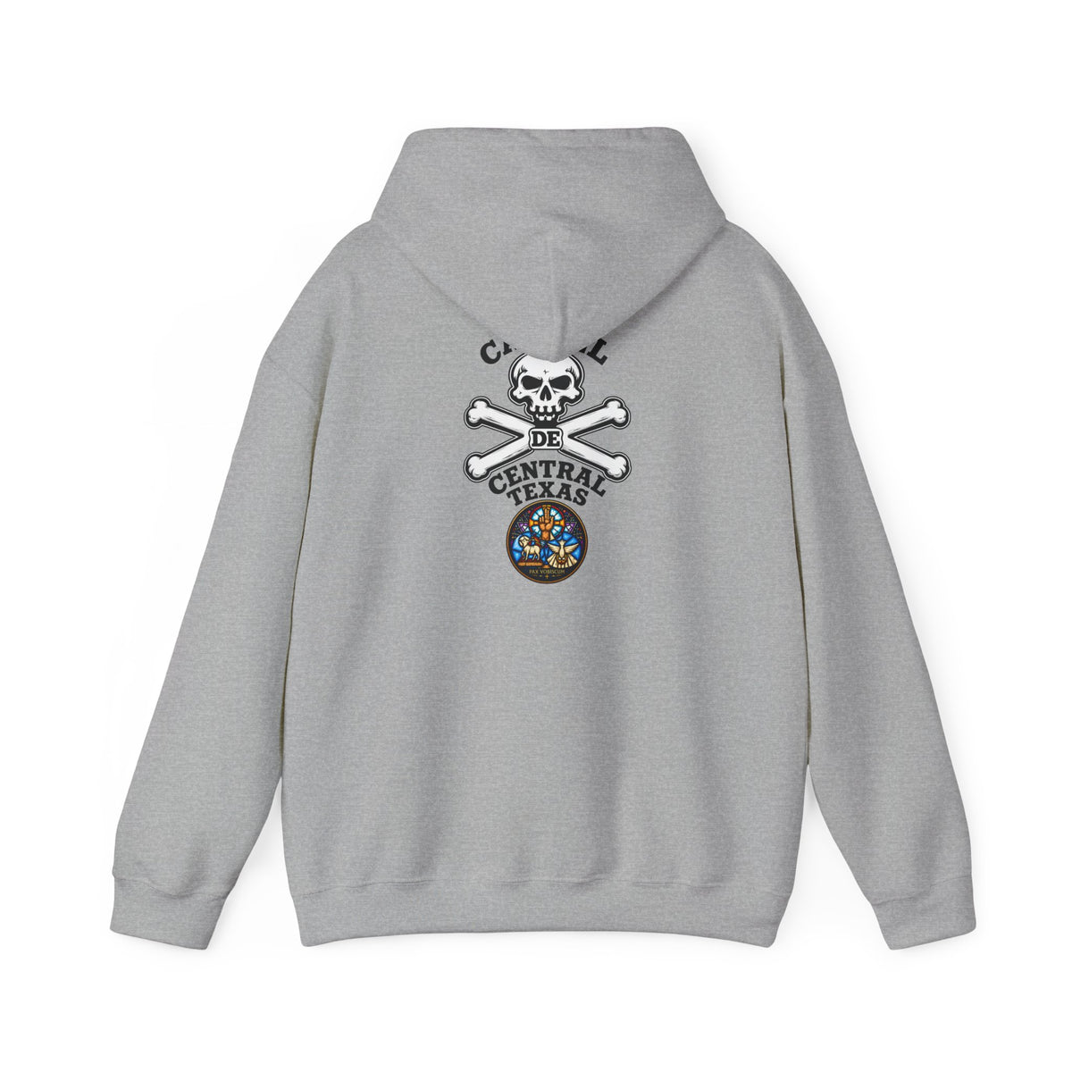 Central Texas Threads Hoodie (Skull & Bones) White/Grey