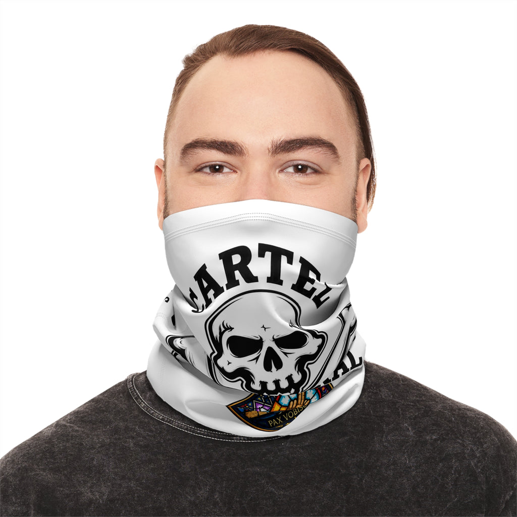 Central Texas Threads Neck Gaiter — Winter Face Mask with Drawstring, Cartel Skull & Lone Star Design