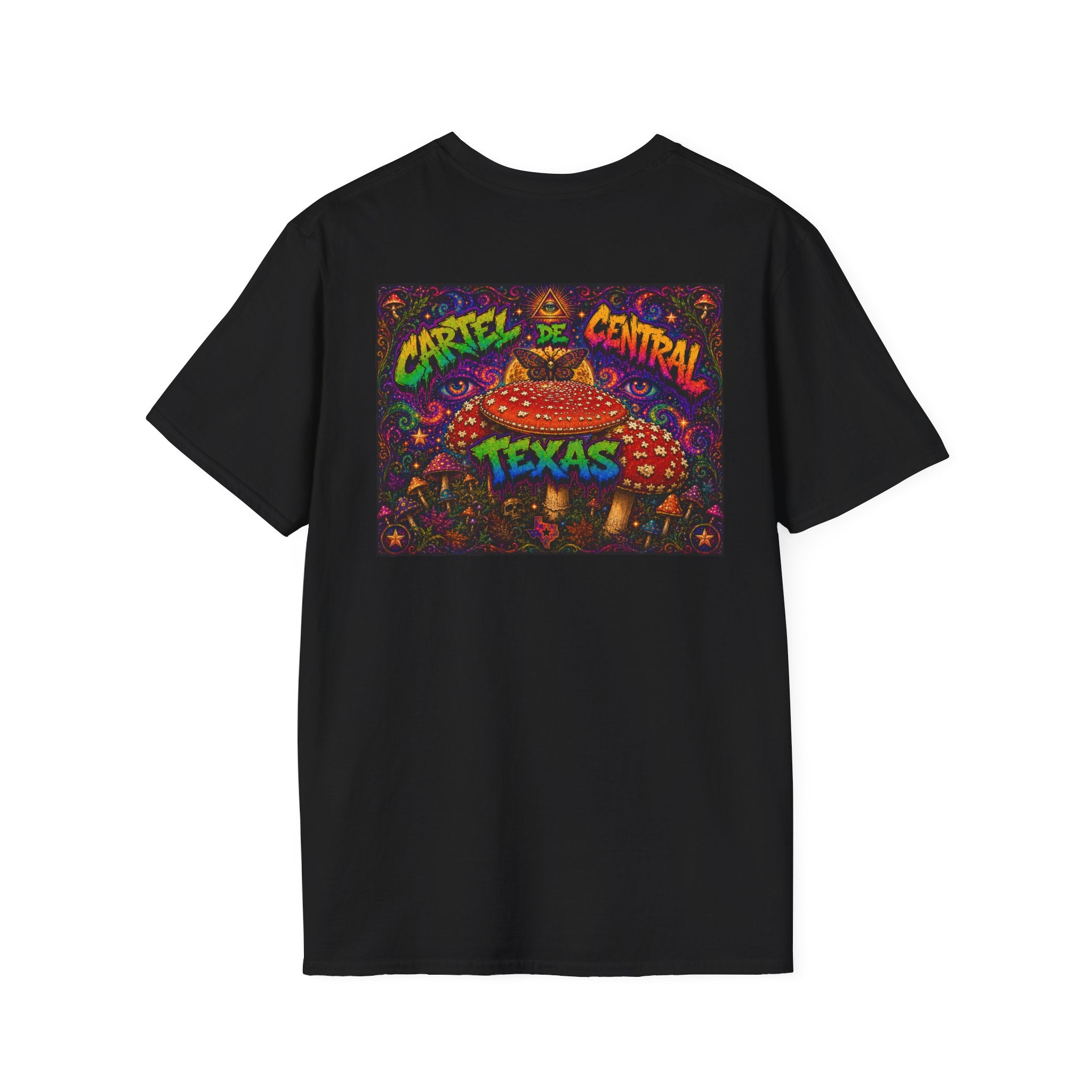 Central Texas Threads T-Shirt (Mushroom) Black