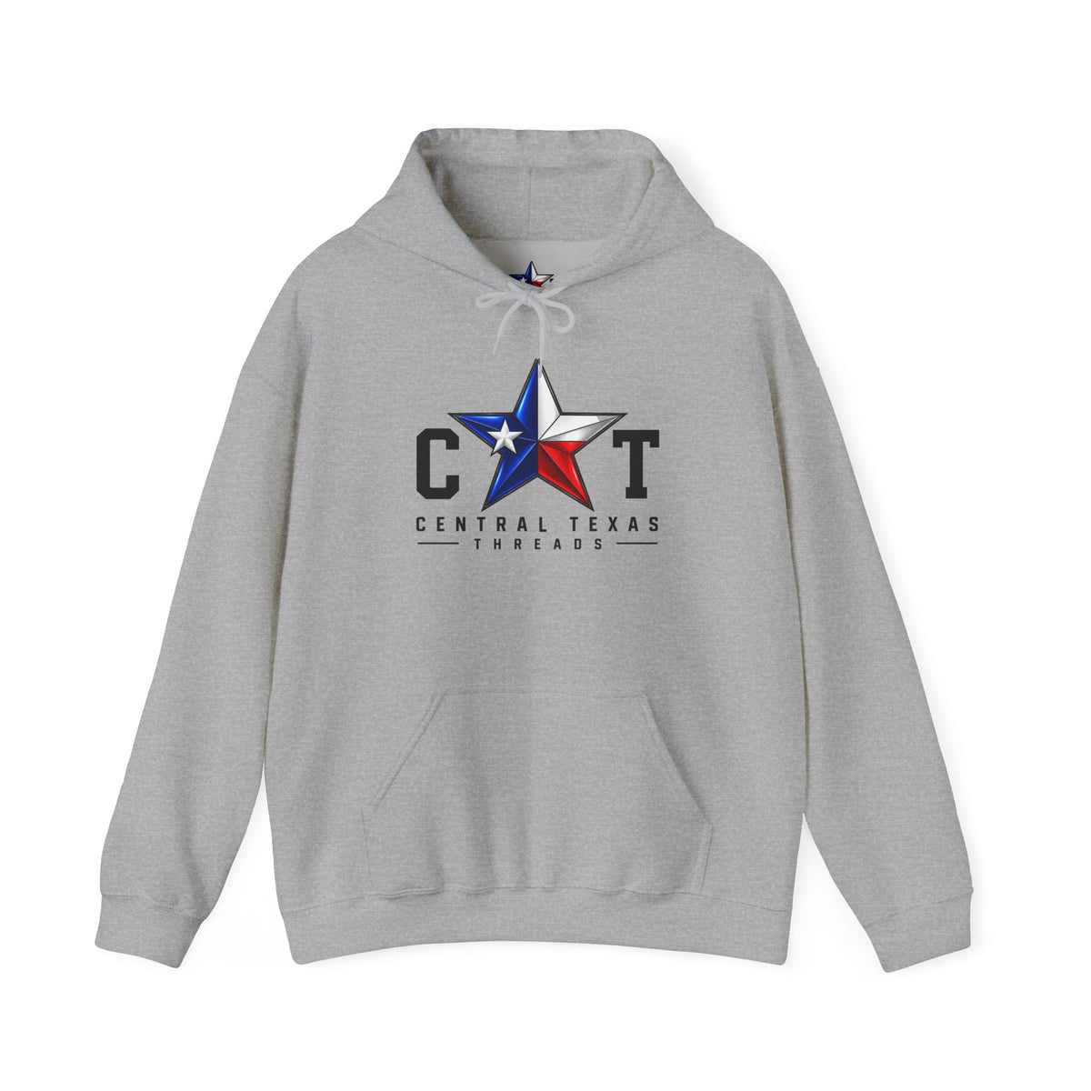 Central Texas Threads Hoodie (Grim Reaper) White/Grey