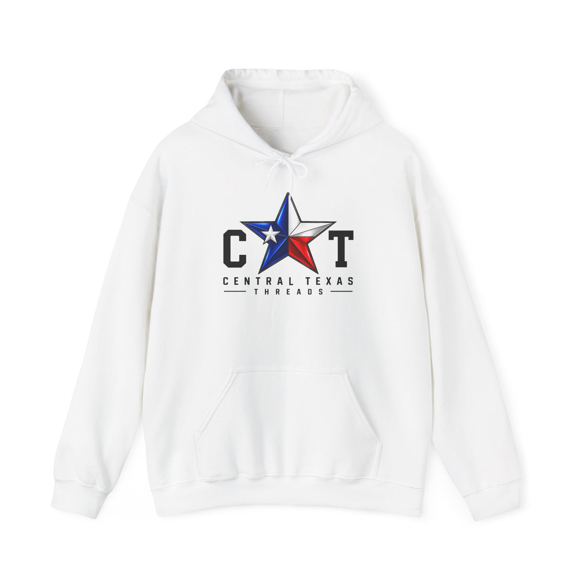 Central Texas Threads Hoodie (Jesus In Clouds) White/Grey