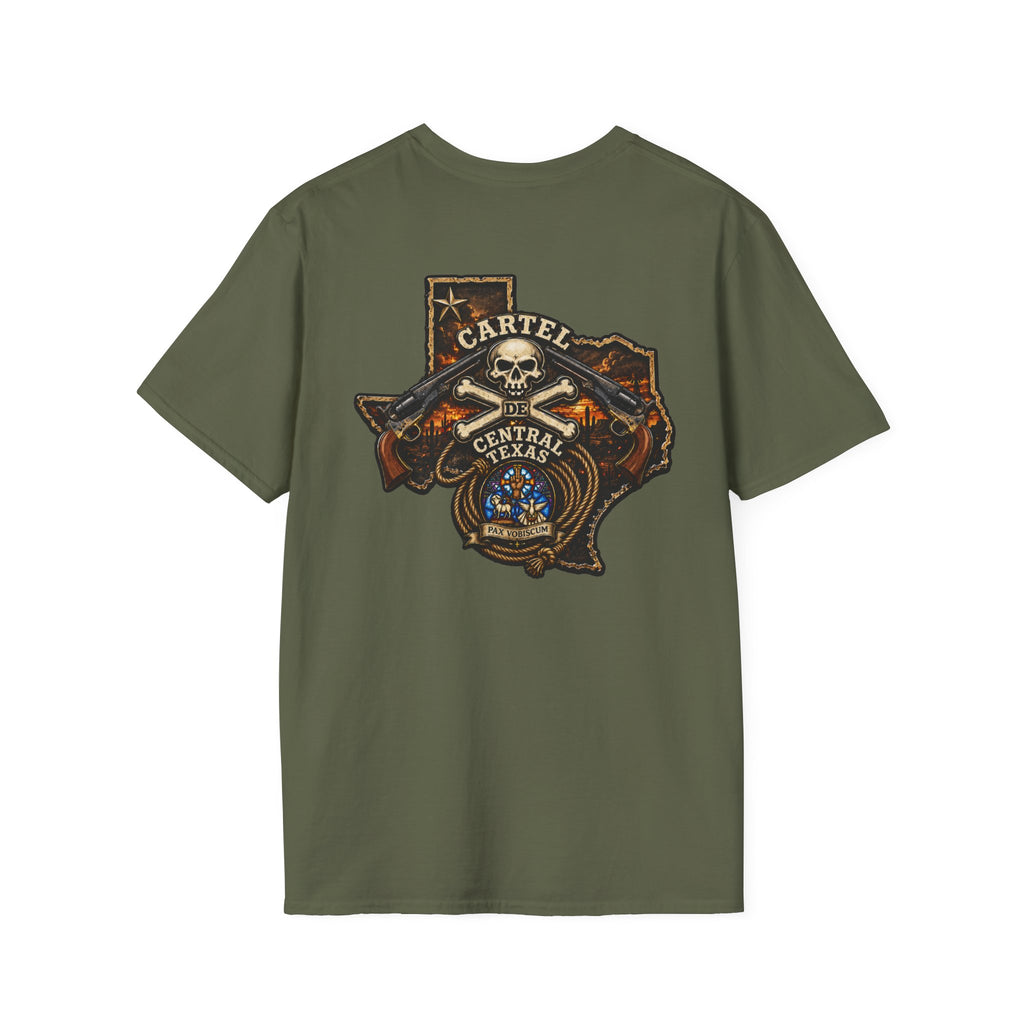 Central Texas Threads T-Shirt (Texas Map, Revolver) Color's
