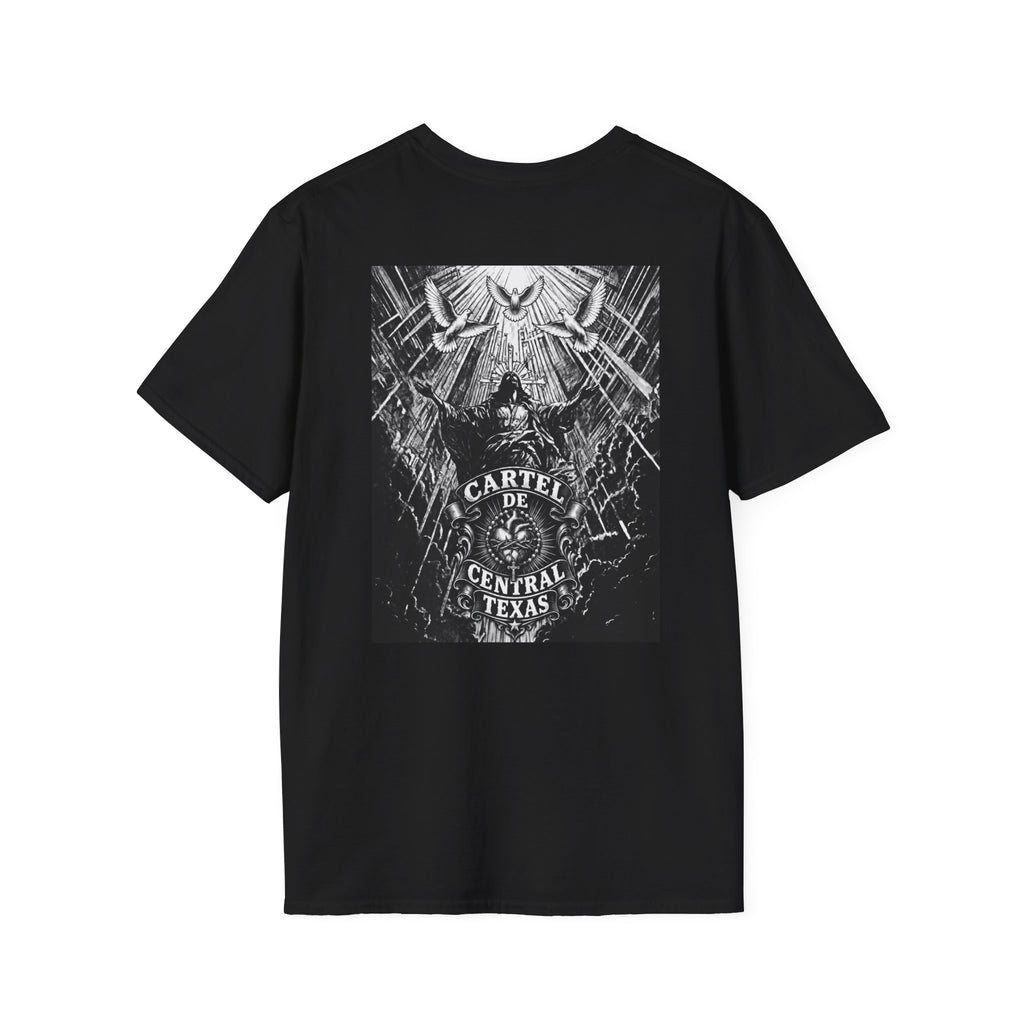 Central Texas Threads T-Shirt (Jesus In Clouds) Black