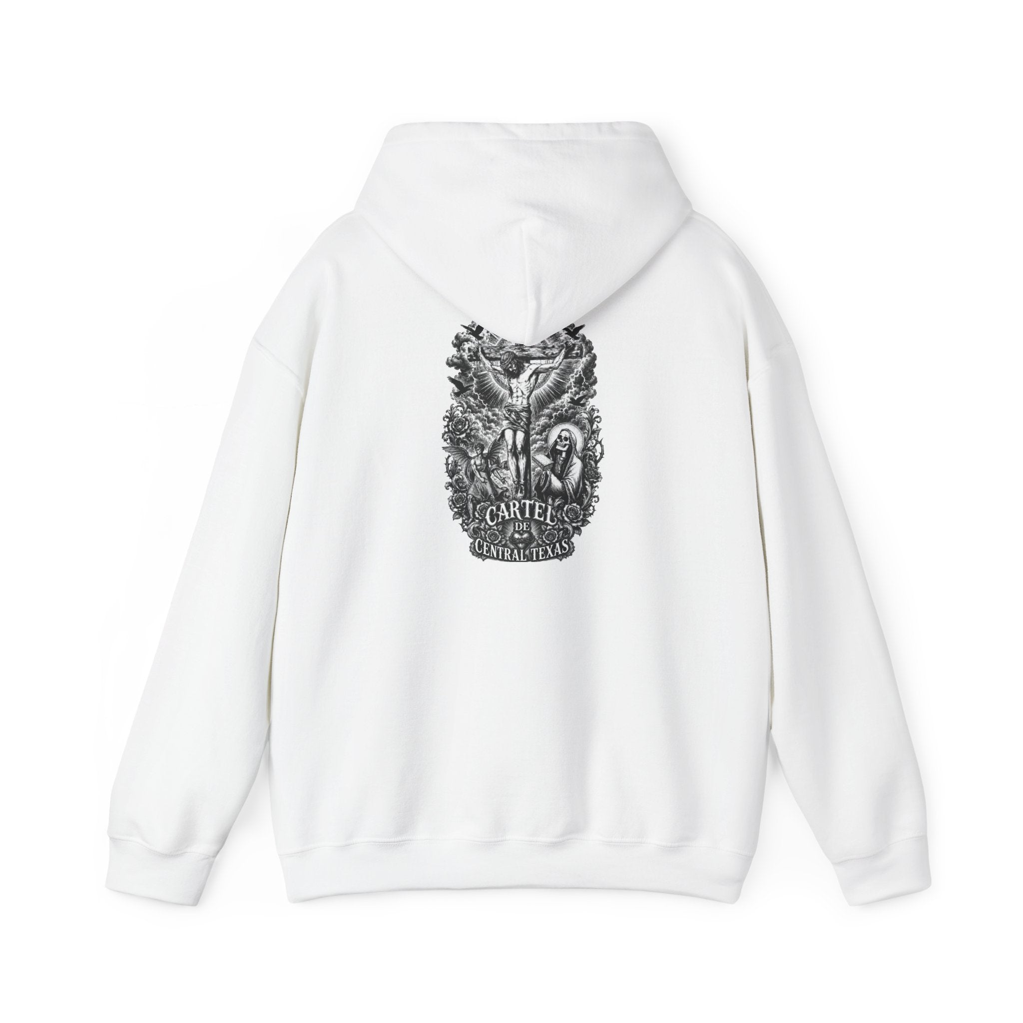 Central Texas Threads Hoodie (Jesus On Cross) White