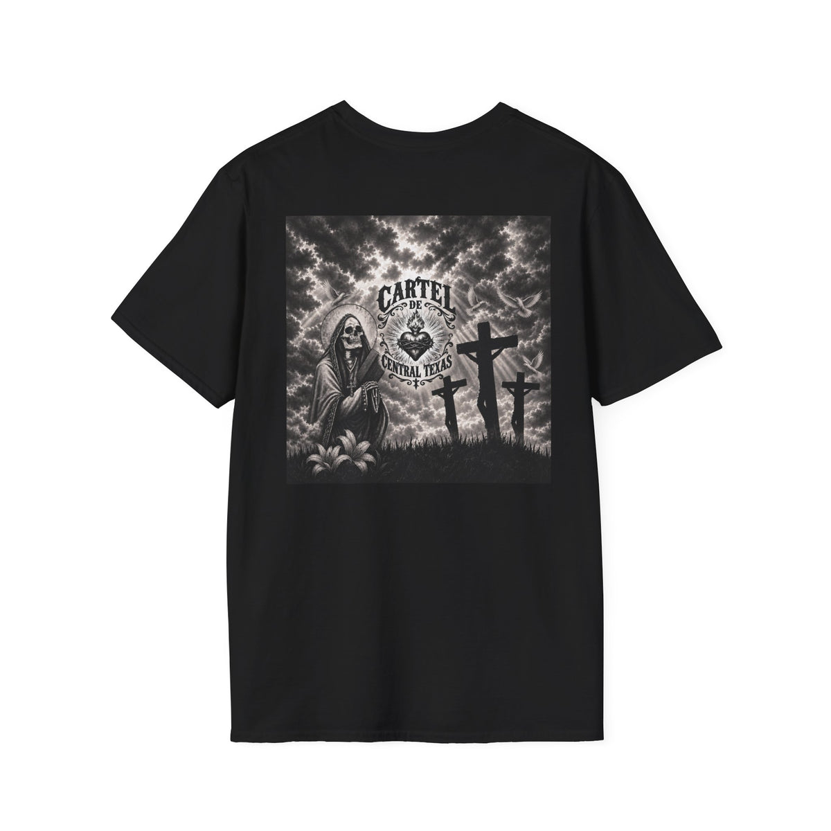 Central Texas Threads T-Shirt (Death and Calvary Cross) Black