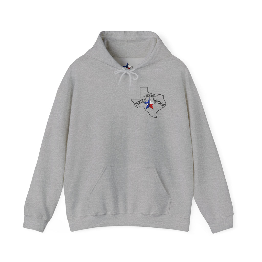 Central Texas Threads Hoodie (Skull & Bones) White/Grey