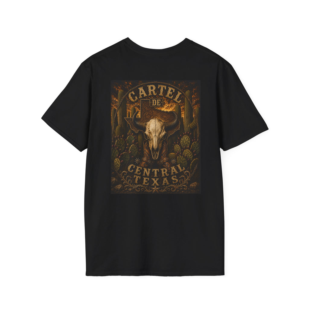 Central Texas Threads T-Shirt (Bison Skull) Black