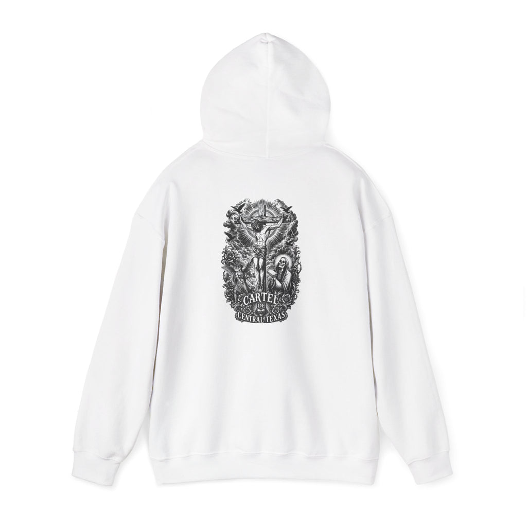 Central Texas Threads Hoodie (Jesus On Cross) White