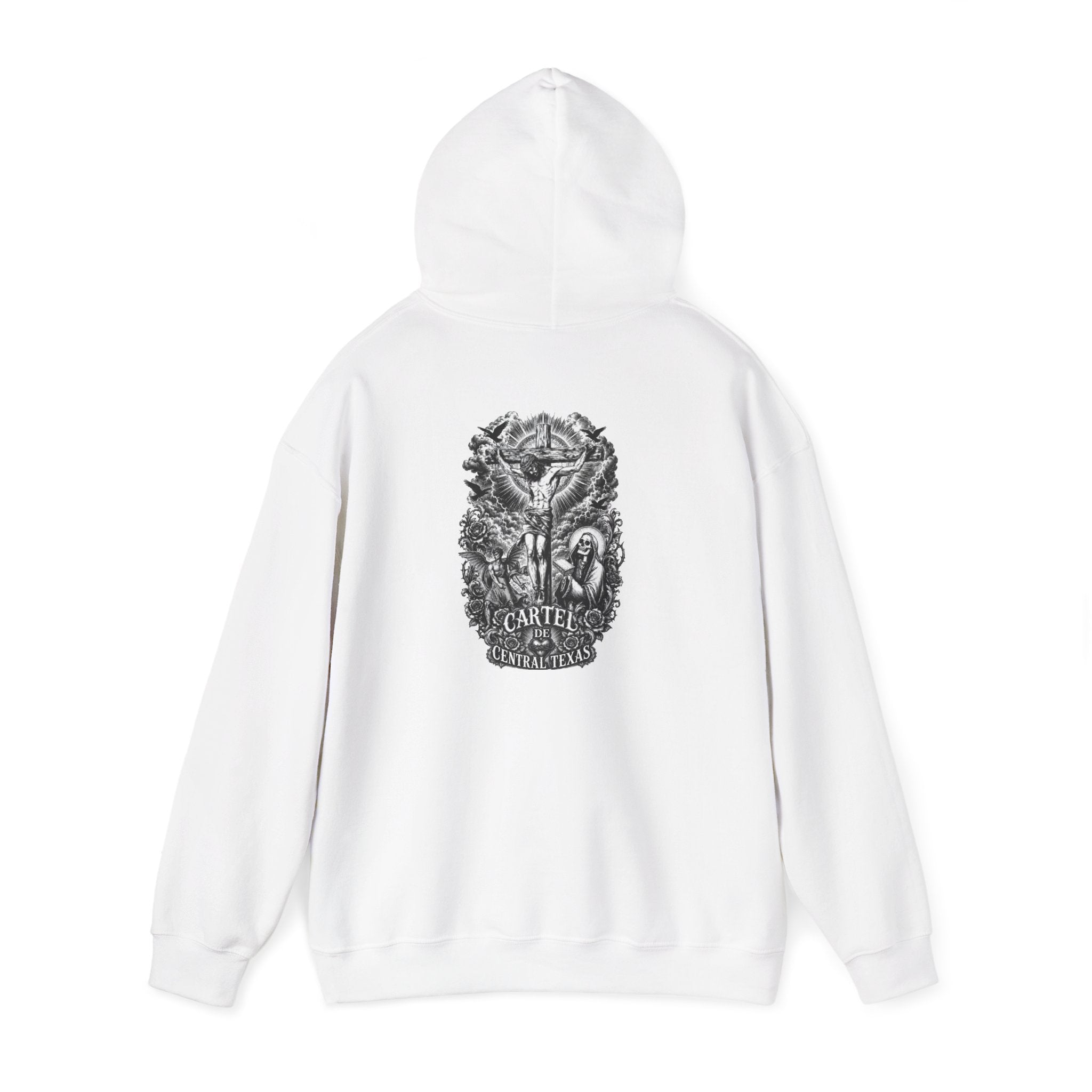 Central Texas Threads Hoodie (Jesus On Cross) White