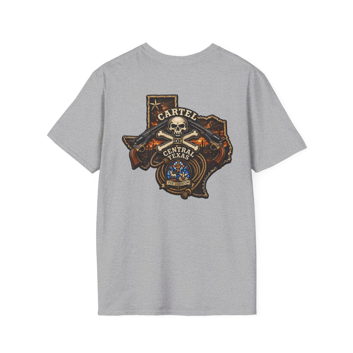 Central Texas Threads T-Shirt (Texas Map, Revolver) Color's