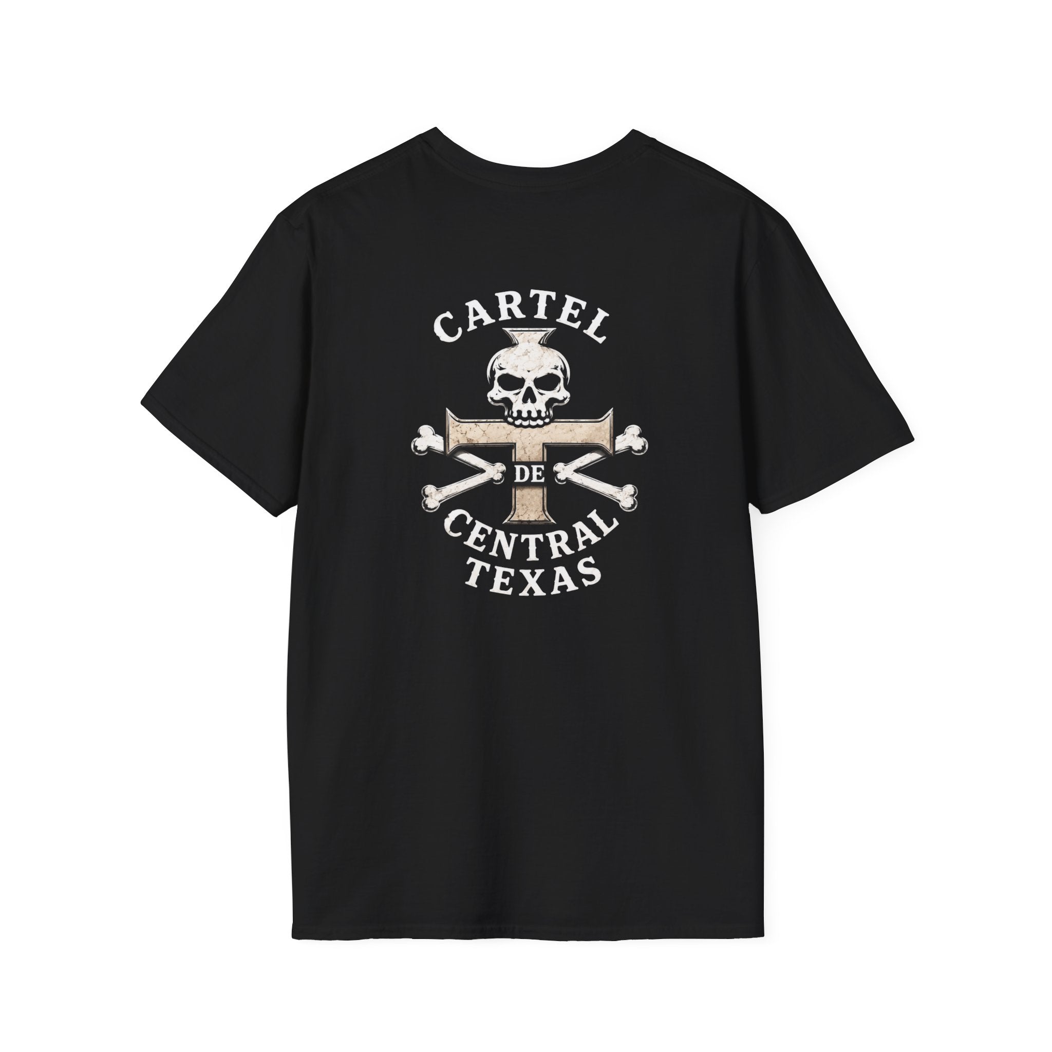 Central Texas Threads T-Shirt (Skull and Bones Cross) Black