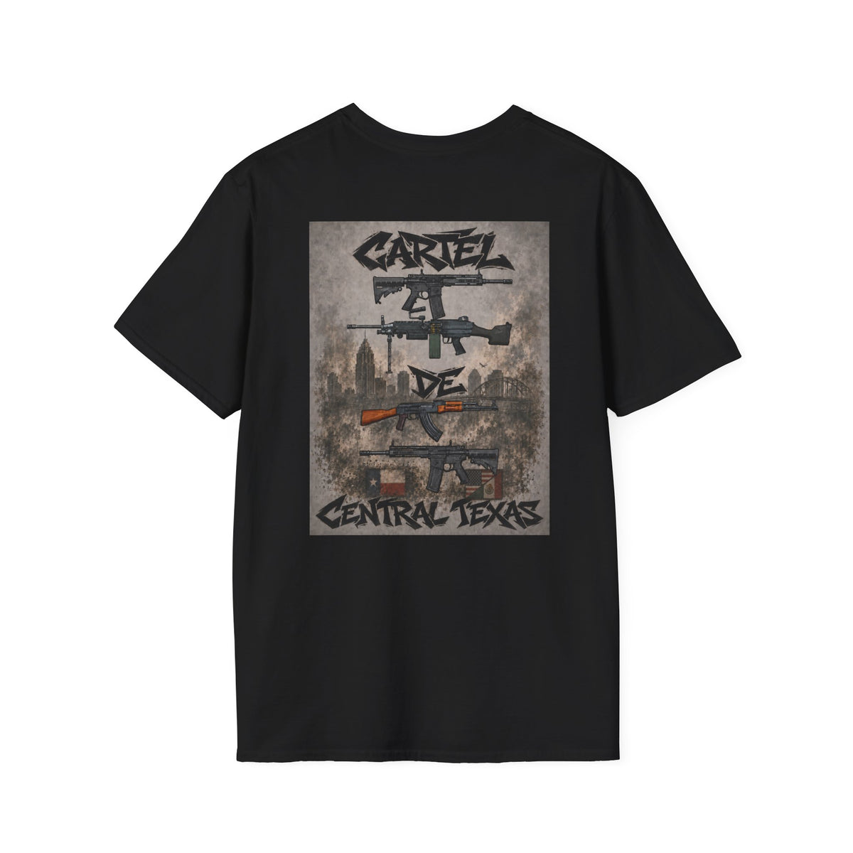 Central Texas Threads T-Shirt (AR15, AK47, M249) Black