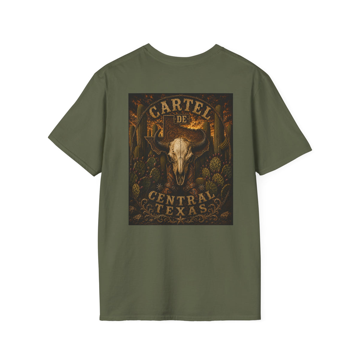 Central Texas Threads T-Shirt (Bison Skull, Boots) Color's