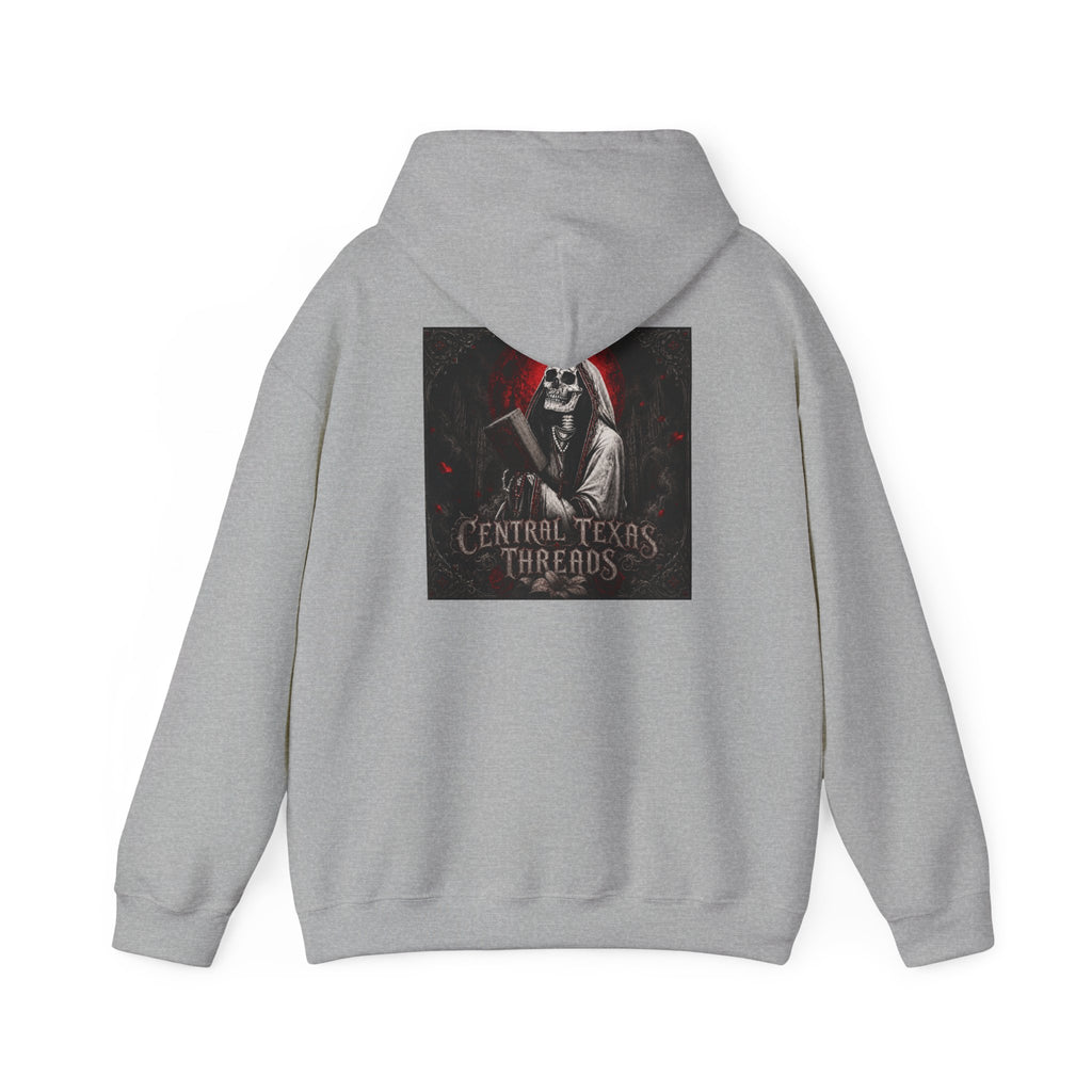 Central Texas Threads Hoodie (Grim Reaper) White/Grey