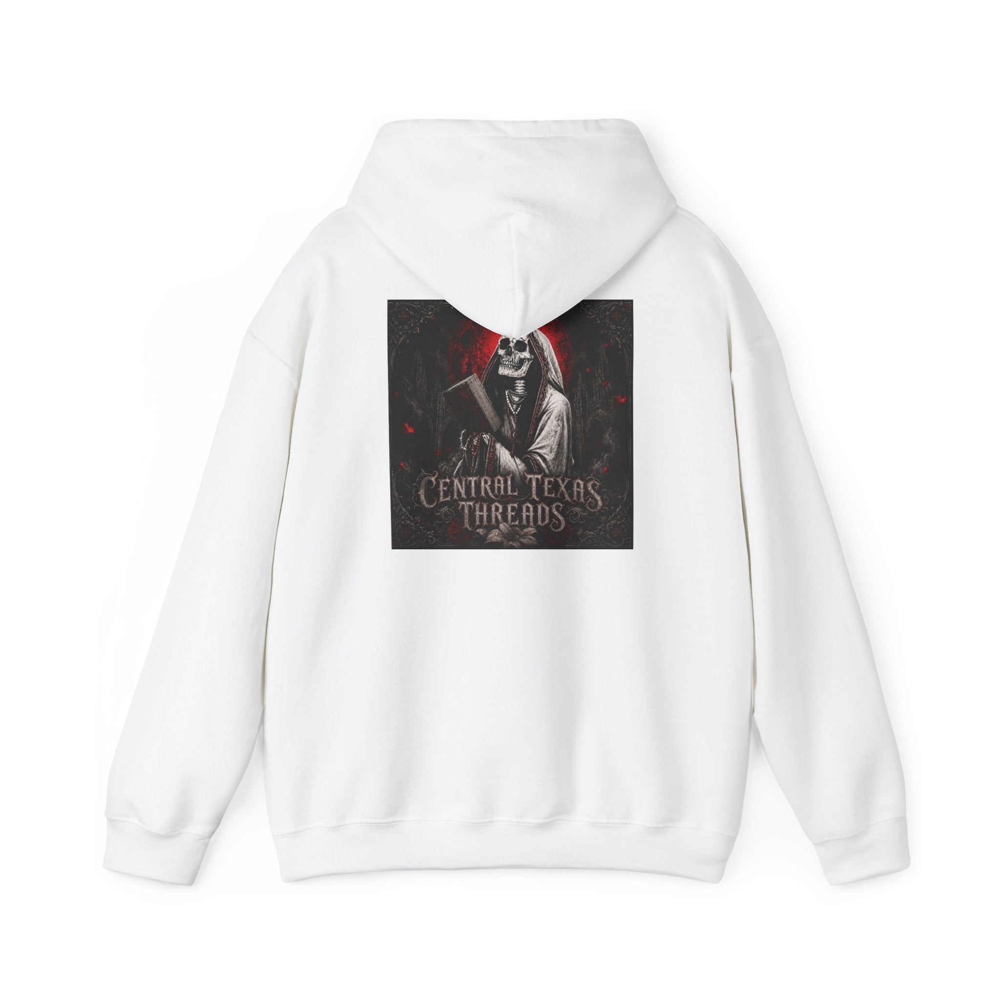 Central Texas Threads Hoodie — Grim Reaper White