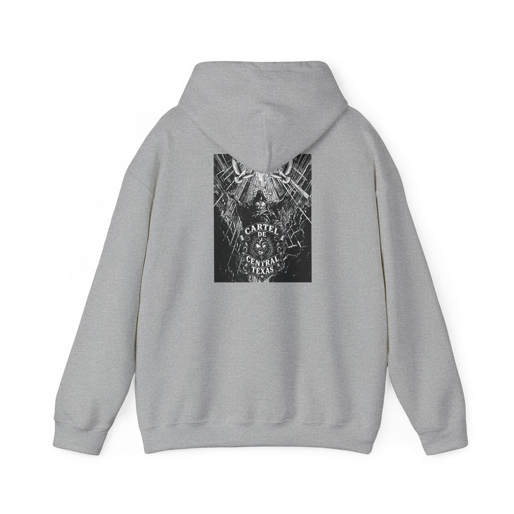 Central Texas Threads Hoodie (Jesus In Clouds) White/Grey