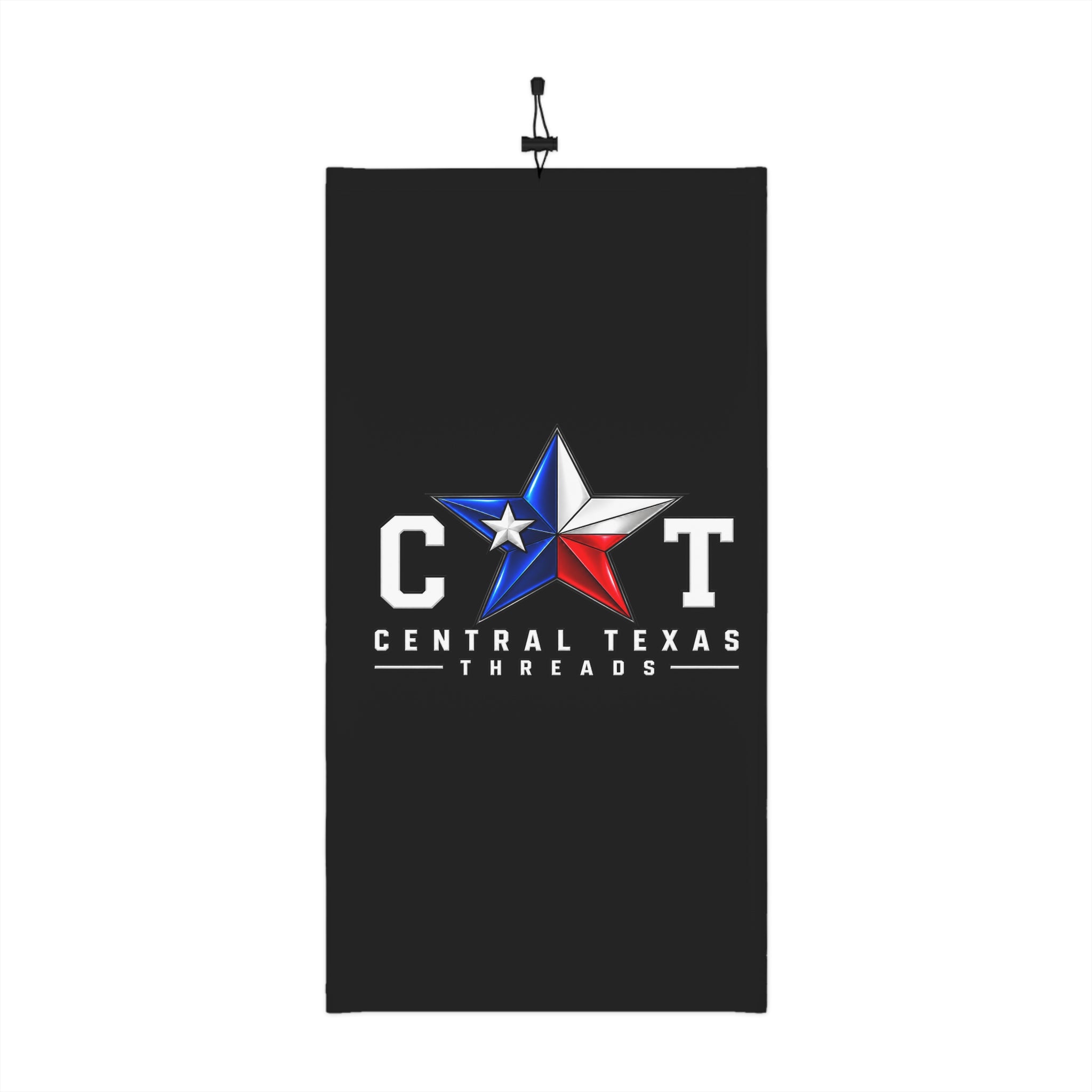 Central Texas Threads All Seeing Eye Winter Neck Gaiter — Drawstring Face Mask (Black)
