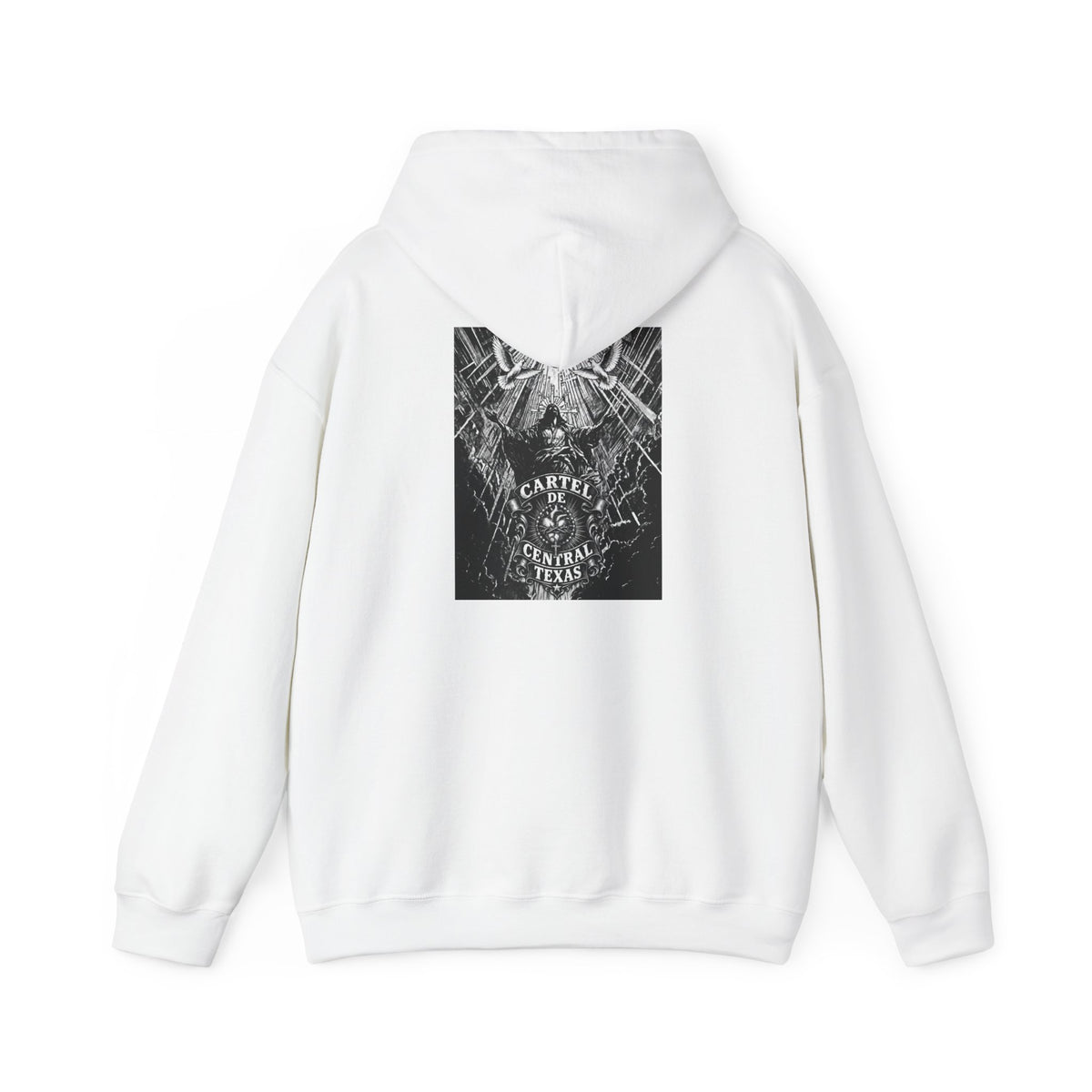 Central Texas Threads Hoodie (Jesus In Clouds) White/Grey