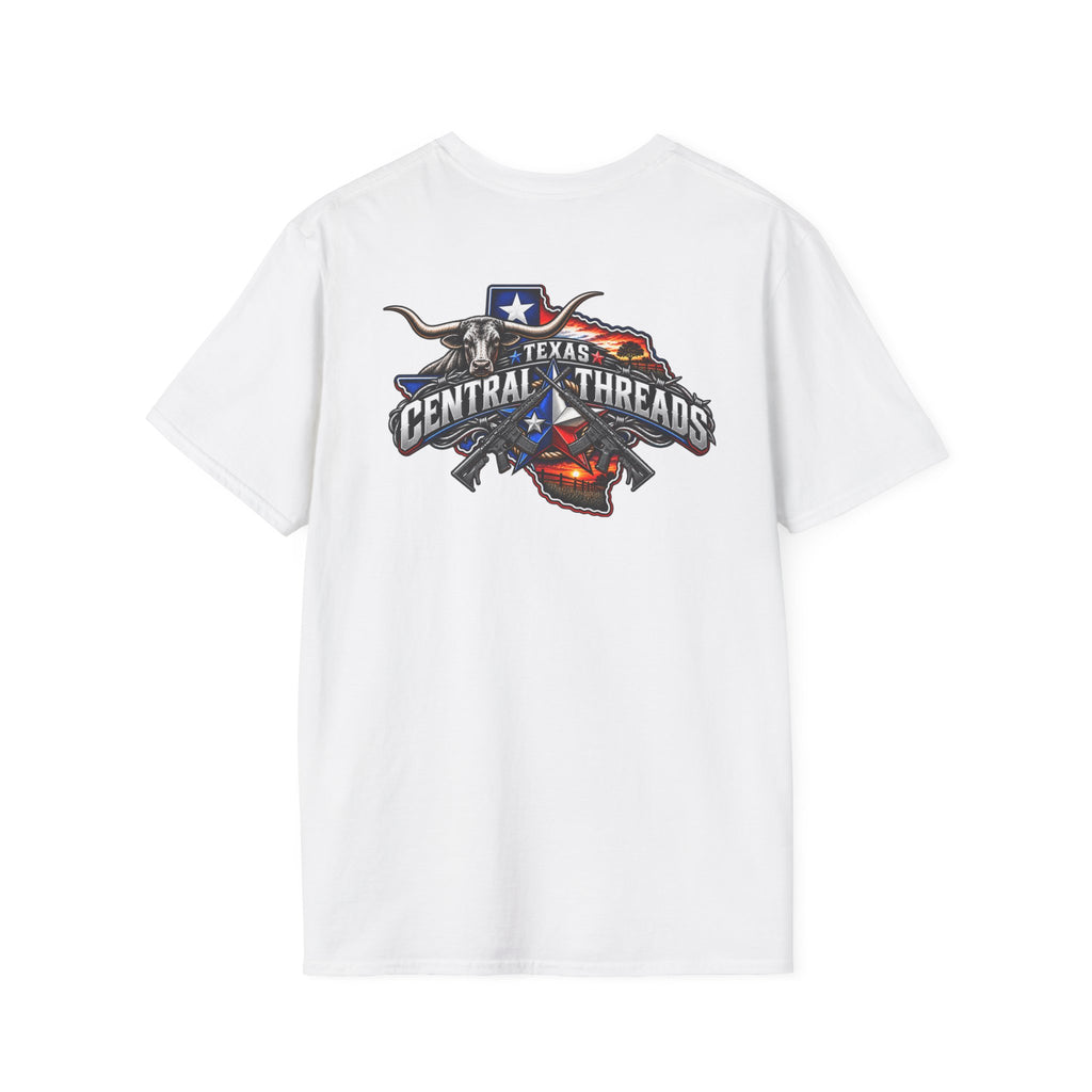 Central Texas Threads (Longhorn, AR-15 Texas Map) White