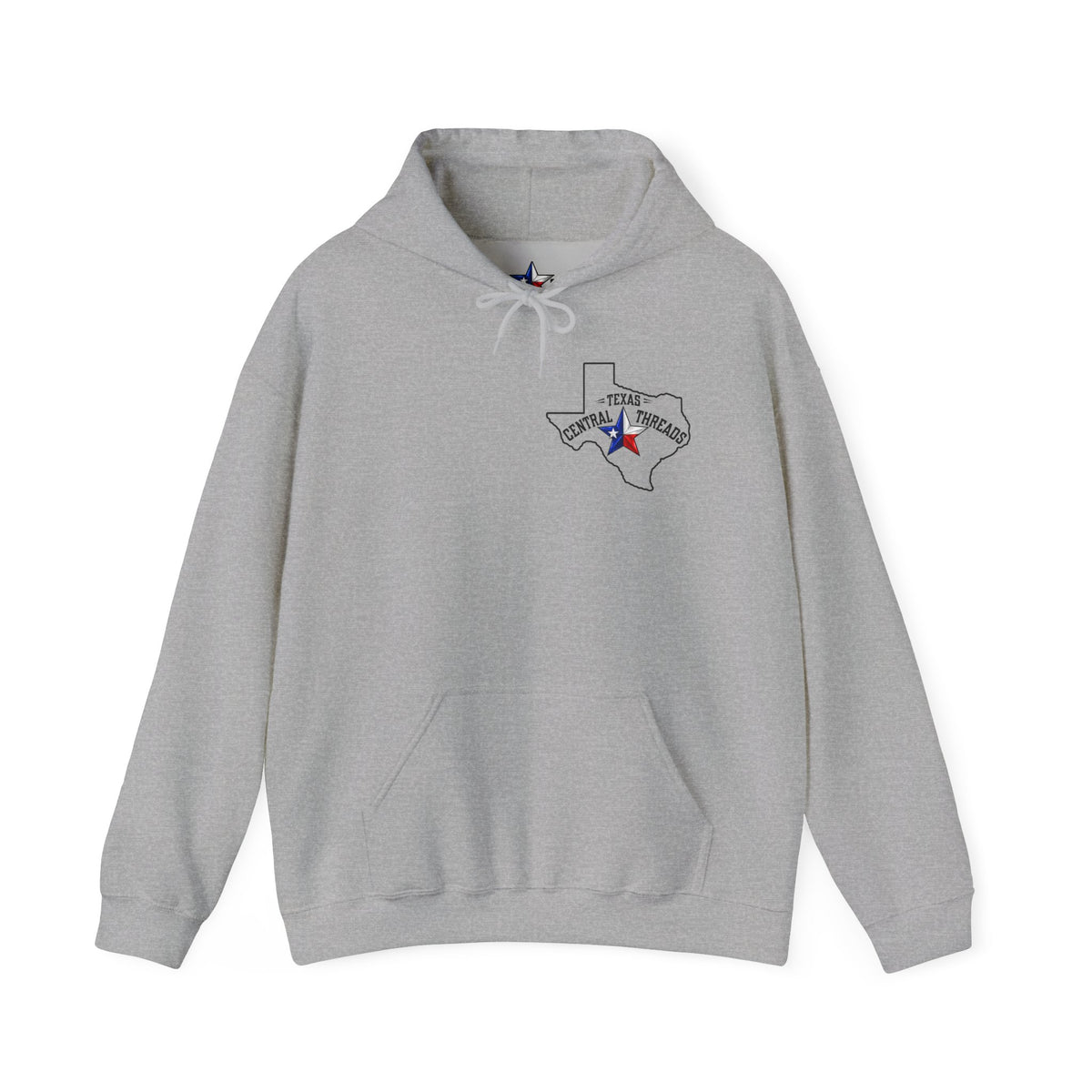 Central Texas Threads Hoodie (Jesus On Cross) White/Grey