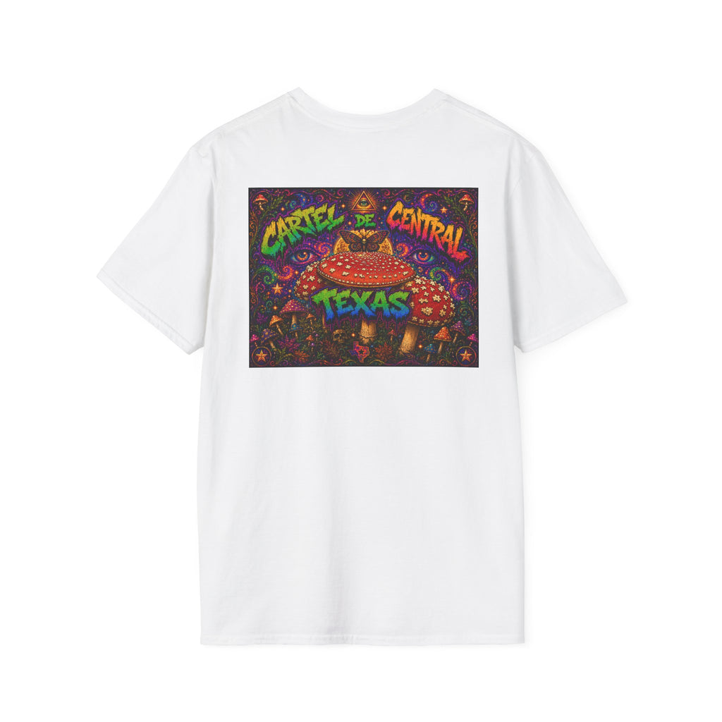 Central Texas Threads T-Shirt (Mushrooms) White