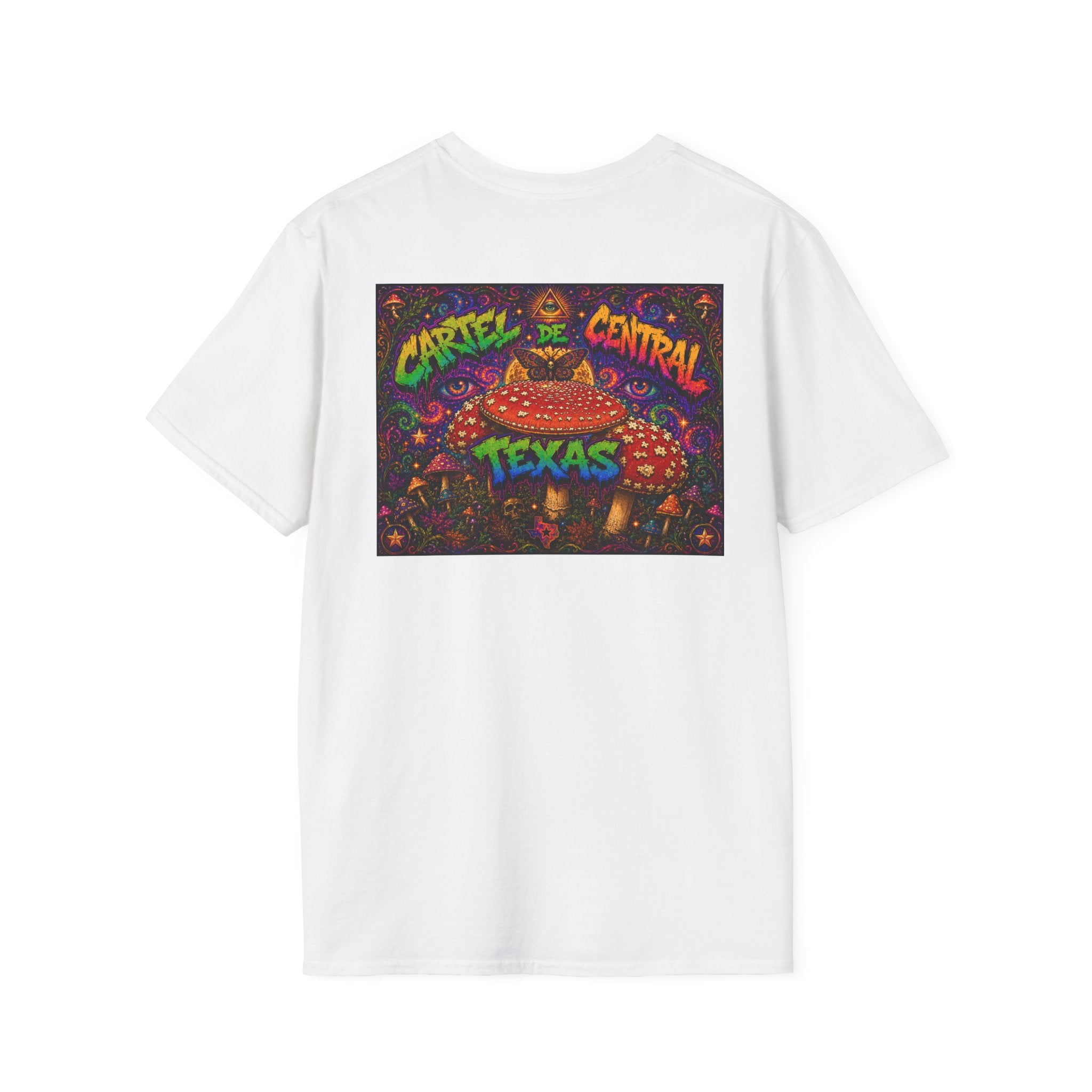 Central Texas Threads T-Shirt (Mushrooms) White