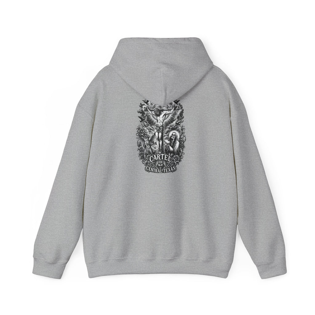 Central Texas Threads Hoodie (Jesus On Cross) White/Grey
