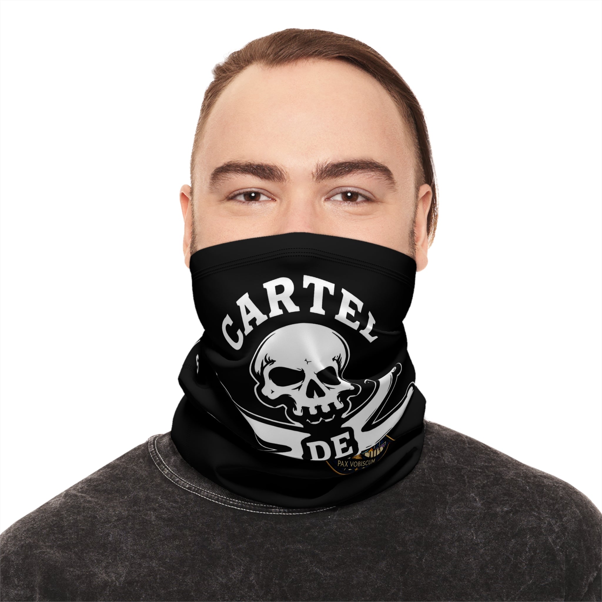 Central Texas Threads Skull & Crossbones Winter Neck Gaiter — Cartel de Central Texas Drawstring Face Mask